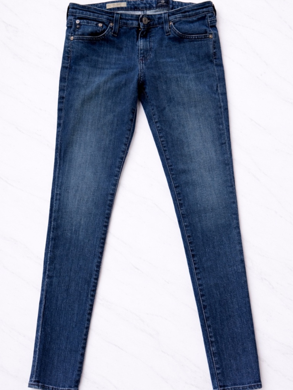 AG Stilt Cigarette Jeans Size 28R Slim Straight Medium Wash Denim